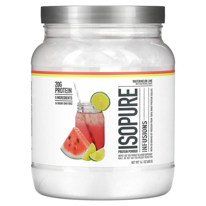 Isopure Infusions Protein Powder Watermelon Lime 14.1 oz (400 g) 1 Isopure Infusions Protein Powder Watermelon Lime 14.1 oz (400 g) 089094025700