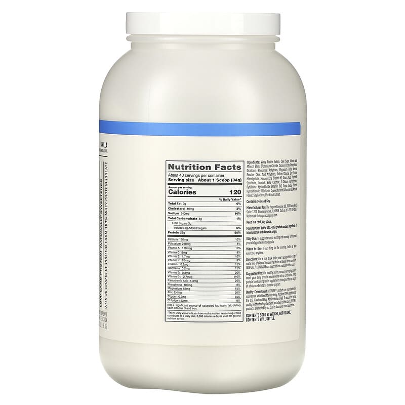 Isopure Low Carb Protein Powder Vanilla 3 lb (1.36 kg) 8 Thành phần vi chất Isopure Low Carb Protein Powder Vanilla 3 lb (1.36 kg) 089094022372