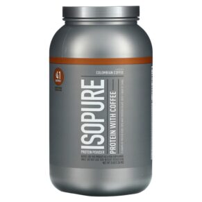 Isopure Protein Powder + Coffee Colombian Coffee 3 lb (1.36 kg) 089094022310