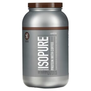 Isopure Protein Powder + Coffee Espresso 3 lb (1.36 kg) 089094022297