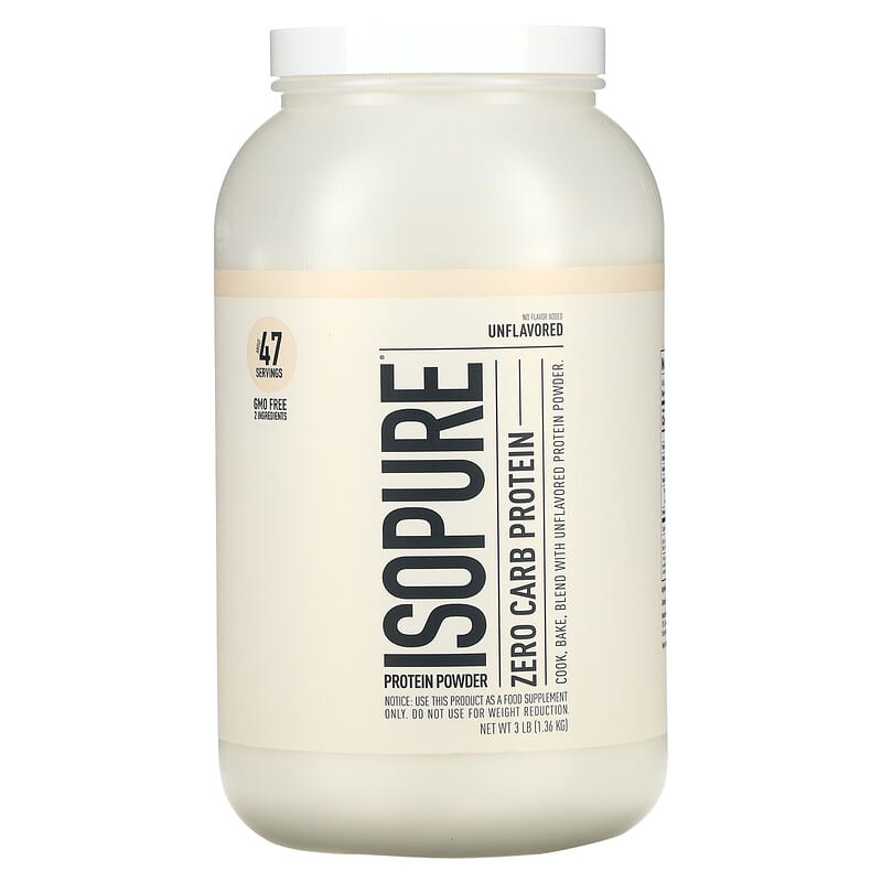 Isopure Zero Carb Protein Powder Unflavored 3 lb (1.36 kg) 1 Isopure Zero Carb Protein Powder Unflavored 3 lb (1.36 kg) 089094022457