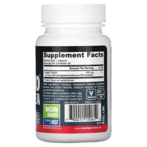 Jarrow Formulas 7-Keto DHEA 100 mg 30 Veggie Caps 790011150619