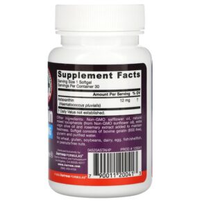 Jarrow Formulas Astaxanthin 12 mg 30 Softgels 790011200413