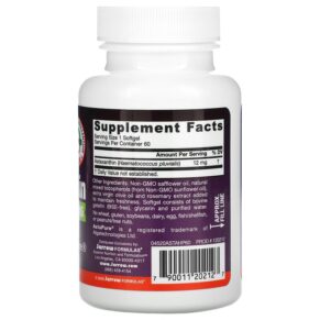 Jarrow Formulas Astaxanthin 12 mg 60 Softgels 3 Jarrow Formulas Astaxanthin 12 mg 60 Softgels 790011202127