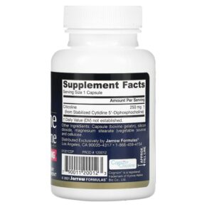 Jarrow Formulas Citicoline CDP Choline 250 mg 60 Capsules 790011200123