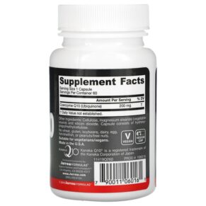 Jarrow Formulas Co-Q10 200 mg 60 Veggie Caps 790011060161