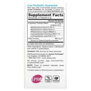 Jarrow Formulas Jarro-Dophilus Baby Probiotic + GOS Prebiotic 3 Months - 4 Years 3 Billion CFU 2.1 oz (60 g) 790011030584