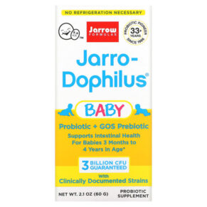 Jarrow Formulas Jarro-Dophilus Baby Probiotic + GOS Prebiotic 3 Months - 4 Years 3 Billion CFU 2.1 oz (60 g) 790011030584