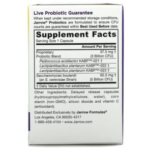 Jarrow Formulas Jarro-Dophilus Gut Calm 30 Delayed Release Veggie Caps 790011030775