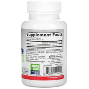 Jarrow Formulas L-Carnitine 500 500 mg 50 Veggie Caps 3 Jarrow Formulas L-Carnitine 500 500 mg 50 Veggie Caps 790011020011