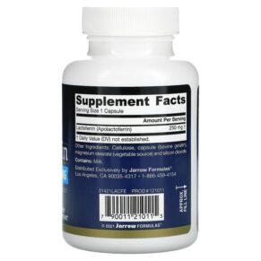 Jarrow Formulas Lactoferrin Freeze Dried 250 mg 60 Capsules 790011210115