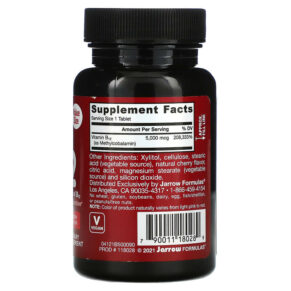 Jarrow Formulas Methyl B-12 Cherry 5.000 mcg 90 Chewable Tablets 790011180289