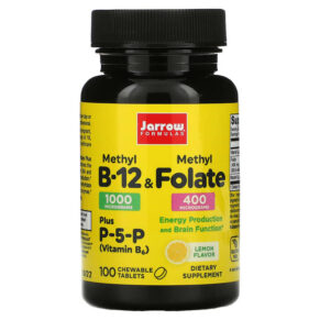 Jarrow Formulas Methyl B-12 & Methyl Folate Lemon 100 viên 790011180180