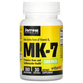 Jarrow Formulas MK-7 Most Active Form of Vitamin K2 180 mcg 30 viên 790011300120