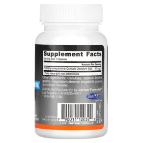 Jarrow Formulas PQQ 20 mg 30 Capsules 790011120322