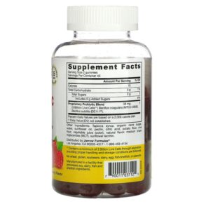 Jarrow Formulas Probiotic Duo Raspberry 3 Billion 90 Gummies 790011037125