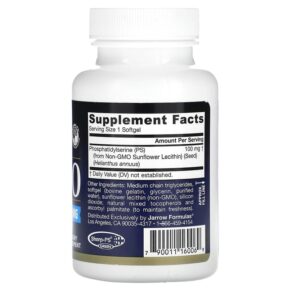 Jarrow Formulas PS100 Phosphatidylserine 100 mg 60 Softgels 790011160069