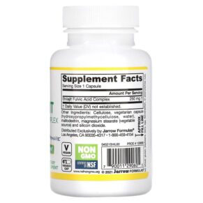 Jarrow Formulas Shilajit Fulvic Acid Complex 60 Veggie Caps 790011290605
