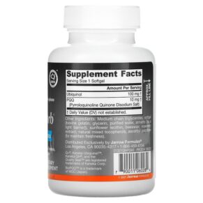 Jarrow Formulas Ubiquinol QH-Absorb + PQQ 60 Softgels 790011060284