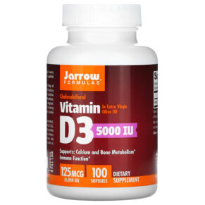 Jarrow Formulas Vitamin D3 Cholecalciferol 125 mcg (5.000 IU) 100 viên 790011300052