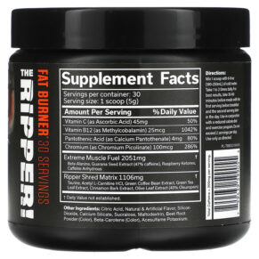 JNX Sports The Ripper Fat Burner Blood Orange 5.3 oz (150 g) 799439599055