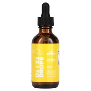 JoySpring D3 + K2 Drops Ages 2+ 2 fl oz (60 ml) 850008889127