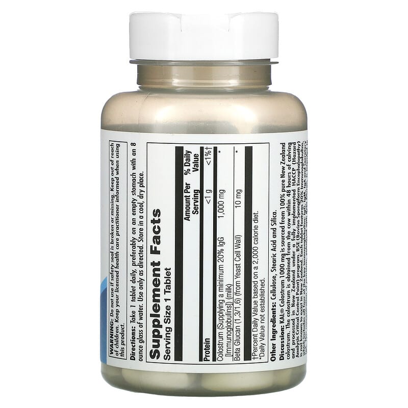 KAL Colostrum 1.000 mg 60 Tablets 8 Thành phần vi chất KAL Colostrum 1.000 mg 60 viên 021245559009