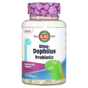 KAL Dinosaurs Dino-Dophilus Probiotic Black Cherry 60 viên 021245502005