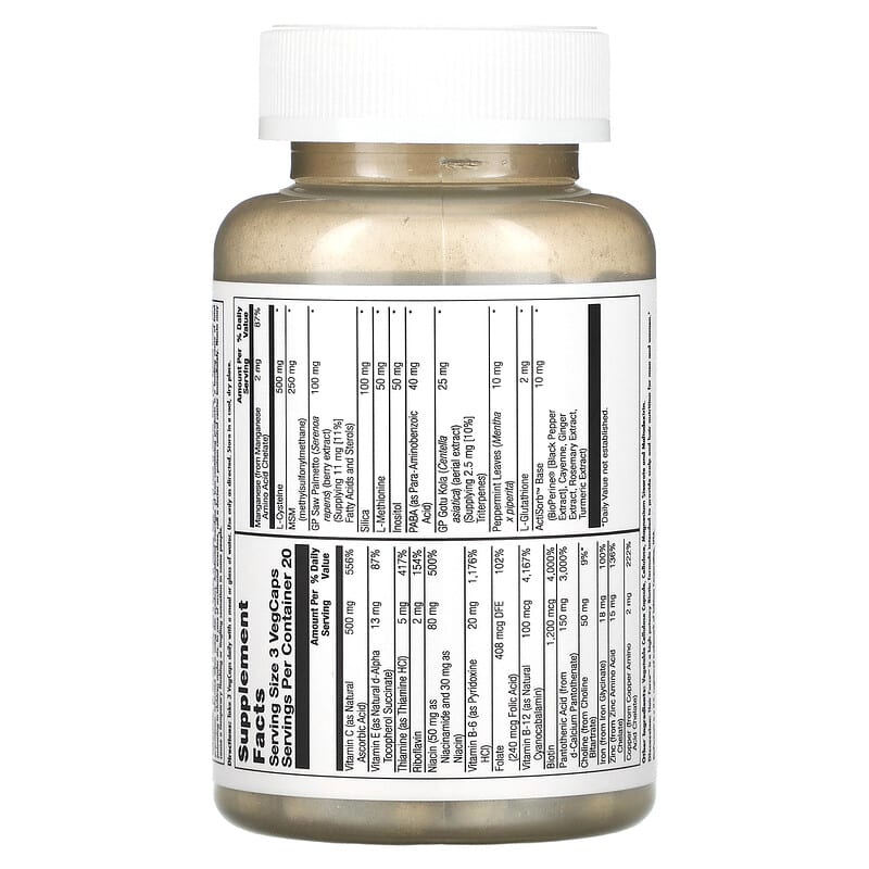 KAL Hair Force 60 VegCaps 8 Thành phần vi chất KAL Hair Force 60 viên 021245723080