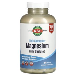 KAL High Absorption Magnesium Fully Chelated 270 viên 021245210689