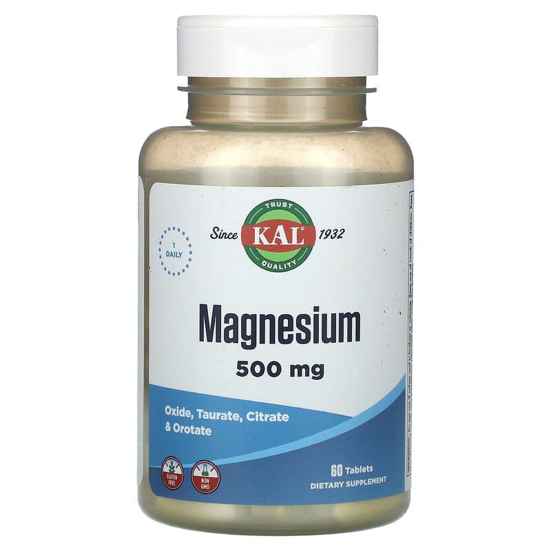 KAL Magnesium 500 mg 60 Tablets 1 KAL Magnesium 500 mg 60 viên 021245573203