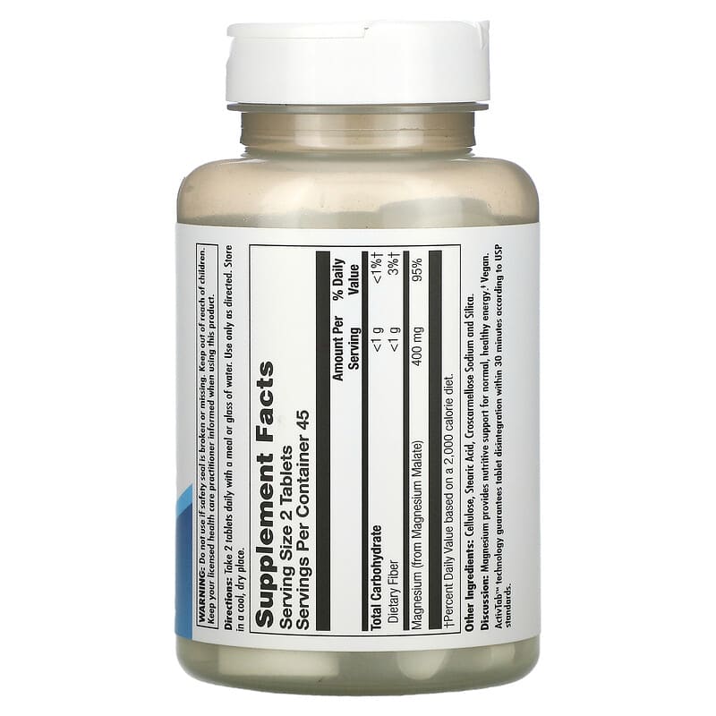 KAL Magnesium Malate 400 90 Tablets 8 Thành phần vi chất KAL Magnesium Malate 400 90 viên 021245813095