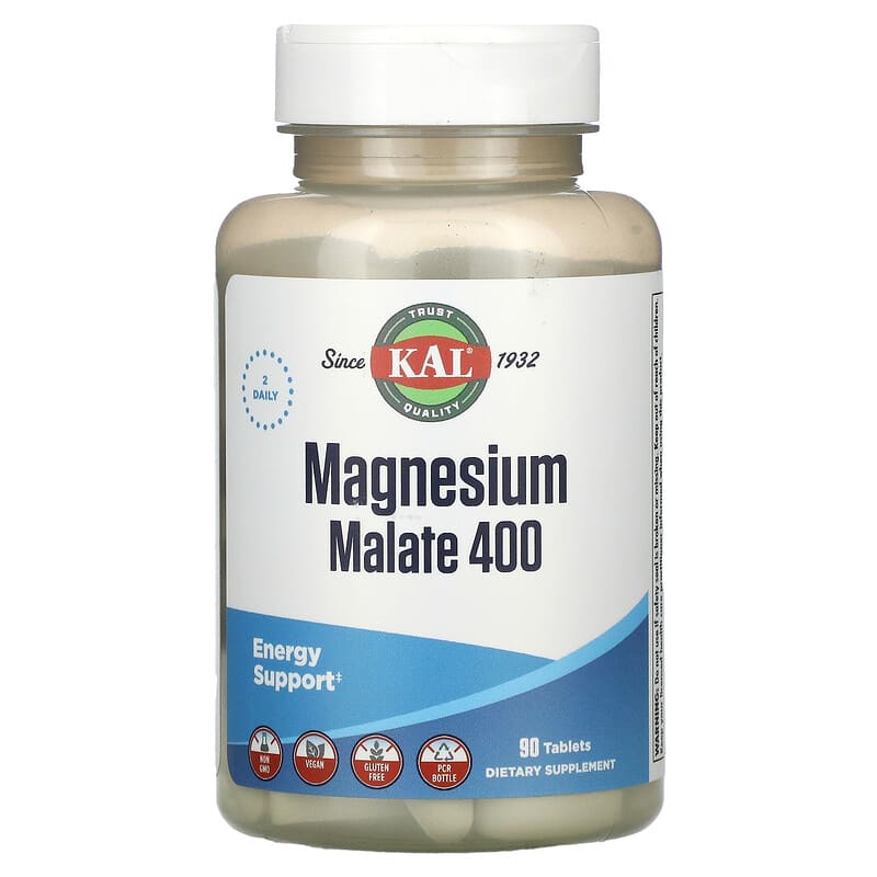 KAL Magnesium Malate 400 90 Tablets 1 KAL Magnesium Malate 400 90 viên 021245813095