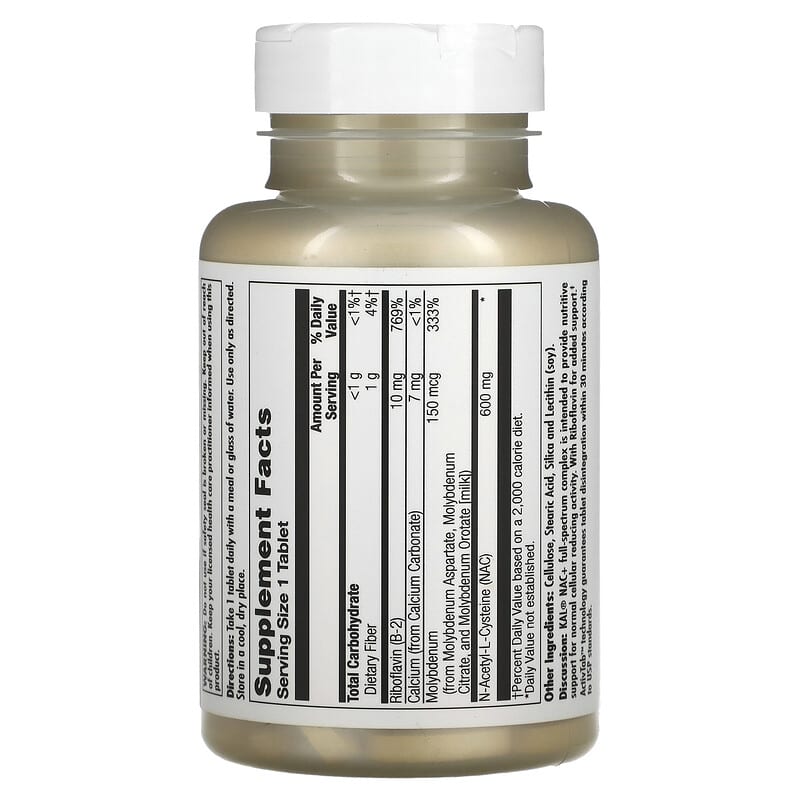 KAL NAC+ 600 mg 60 Tablets 8 Thành phần vi chất KAL NAC+ 600 mg 60 viên 021245103073