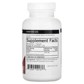 Kirkman Labs GABA 250 mg 150 Capsules 812325021376