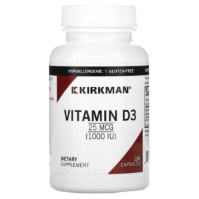 Kirkman Labs Vitamin D3 25 mcg (1.000 IU) 120 viên 812325021444