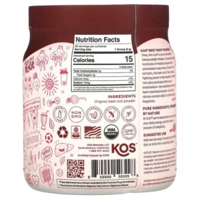 KOS Organic Beet Root Powder 12.7 oz (360 g) 850000503298