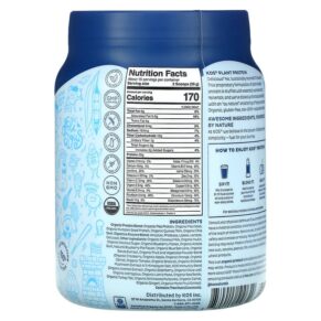 KOS Organic Plant Based Protein with Blue Spirulina + Immunity Blend Blueberry Muffin 1.3 lb (585 g) 850015510649