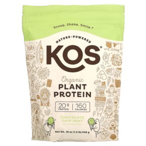 KOS Organic Plant Protein Chocolate Chip Mint 1.2 lb (546 g) 850015510885
