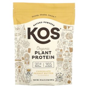 KOS Organic Plant Protein Chocolate Peanut Butter 1.2 lb (546 g) 850015510892