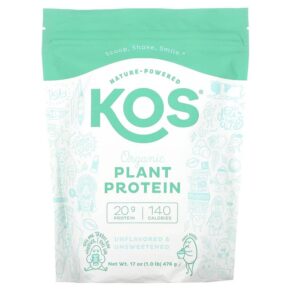 KOS Organic Plant Protein Unflavored 1 lb (476 g) 850015510922