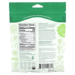 KOS Organic Wheatgrass Powder 3.8 oz (108 g) 850000503618