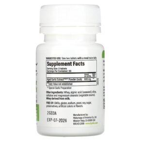 Kyolic Aged Garlic Extract Cardiovascular Health Original Formula 100 100 Tablets 023542100311