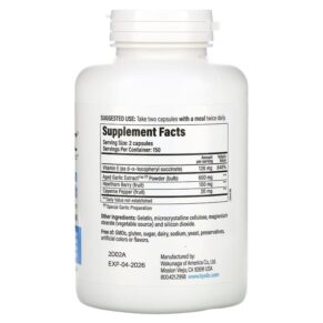 Kyolic Aged Garlic Extract Circulation Health Formula 106 300 Capsules 023542106436