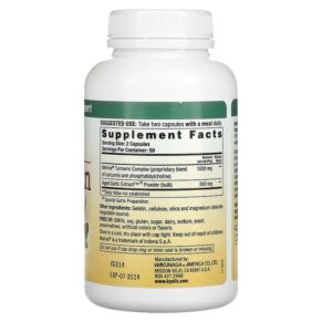 Kyolic Aged Garlic Extract Curcumin 100 Capsules 023542111416