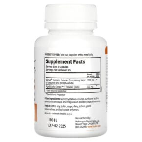 Kyolic Aged Garlic Extract Curcumin 50 Capsules 023542111454