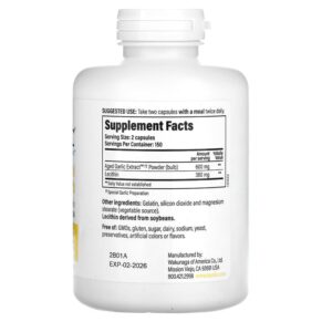 Kyolic Aged Garlic Extract with Lecithin Cholesterol Formula 104 300 Capsules 023542104432
