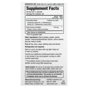 Kyolic Kyo-Dophilus Enzyme+ Probiotic 2 Billion CFU 120 Capsules 023542602426
