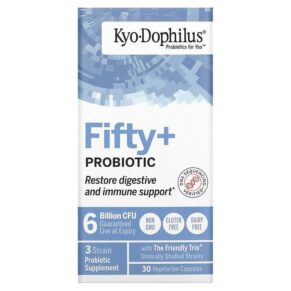 Kyolic Kyo-Dophilus Fifty+ Probiotic 6 Billion CFU 30 viên 023542620437