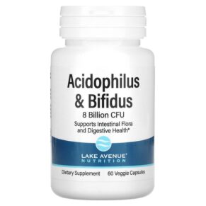 Lake Avenue Nutrition Acidophilus & Bifidus Probiotic Blend 8 Billion CFU 60 viên 898220014125
